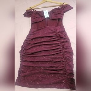 Windsor Sparkling Burgundy Mini Dress